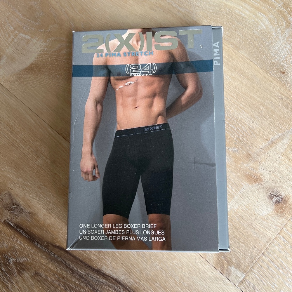 2(X)ist Pima stretch long leg boxer brief mens-M
